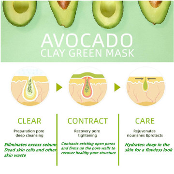 Advanced Avocado Vegan Mask Грязевая маска для лица для глубокого мытья и удаления черных точек